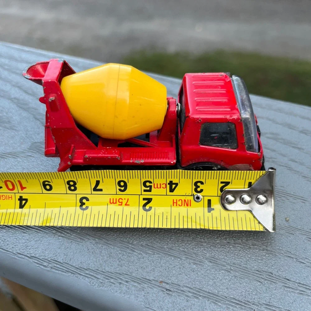 Vintage 1970 Tonka Cement Mixer Truck Red Diecast Made in Japan 3.5 Inch